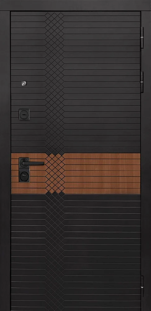Входная дверь ДвериПРО Модель Л-49 ФЛ-701 (10мм, Дуб шоколад) DPRO227728 внешняя сторона